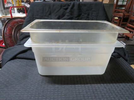 1/3 Size 6 Inch Deep Food Storage Container. 2XBID