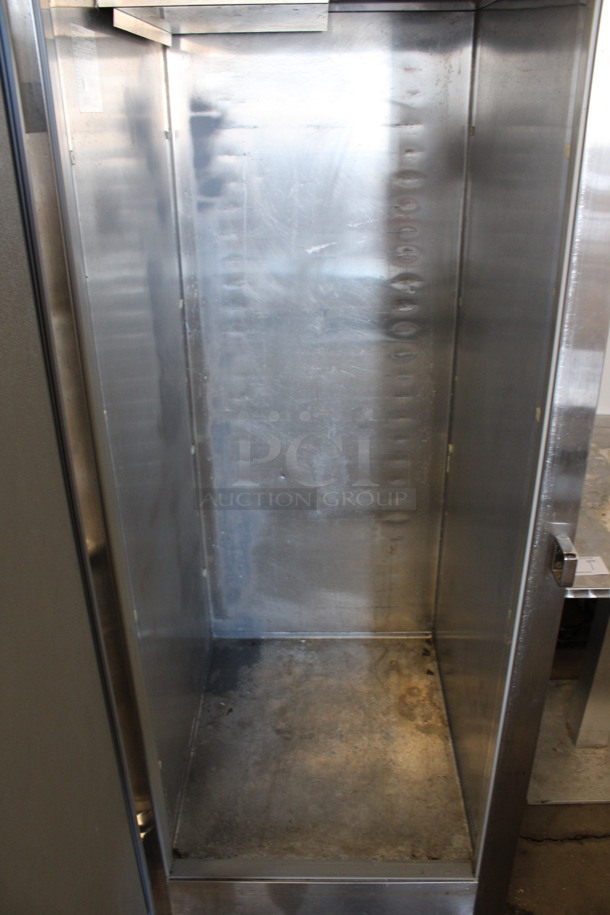 2011 Victory Model RA-1D-S7 Stainless Steel Commercial Single Door Reach In Cooler on Commercial Casters. 115 Volts, 1 Phase. 26.5x34.5x83. Tested and Powers On But Does Not Get Cold - Image 5 of 6