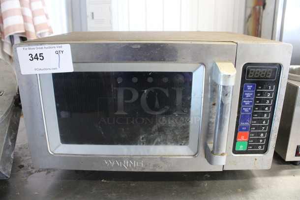 Waring Stainless Steel Commercial Countertop Microwave Oven. 20x17x12