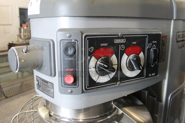 Hobart HL662 Commercial Stainless Steel Electric 60 Quart Mixer With Stainless Steel Bowl, Bowl Guard, Whisk And Paddle. 200-240V, 1/3 Phase.  - Image 2 of 9