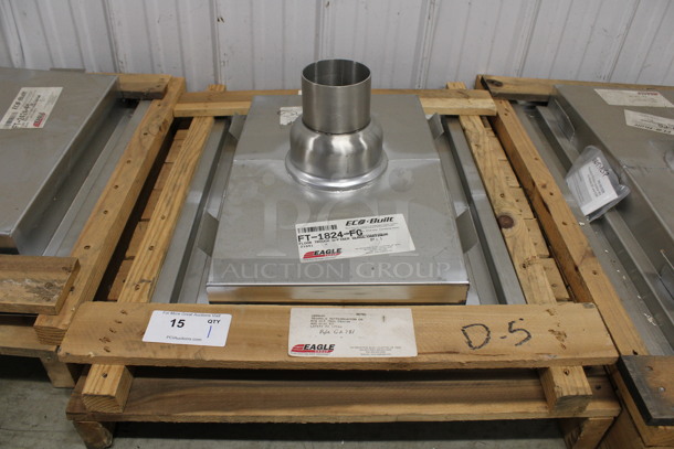 BRAND NEW! Eagle Model FT-1824-FG Stainless Steel Commercial Floor Trough. 20x25x12
