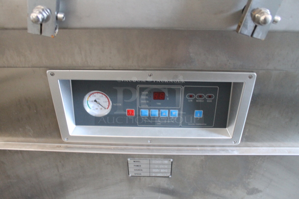 DZ500-2SB Metal Commercial Floor Style Electric Powered Double Chamber Vacuum Sealer Packing Machine on Commercial Casters. 220 Volts.  - Image 4 of 5