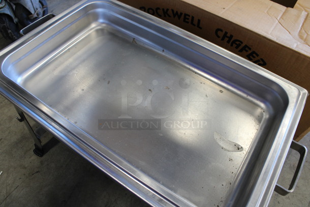 IN ORIGINAL BOX! Metal Chafing Dish w/ Drop In and Lid. 24x14x10 - Image 4 of 6