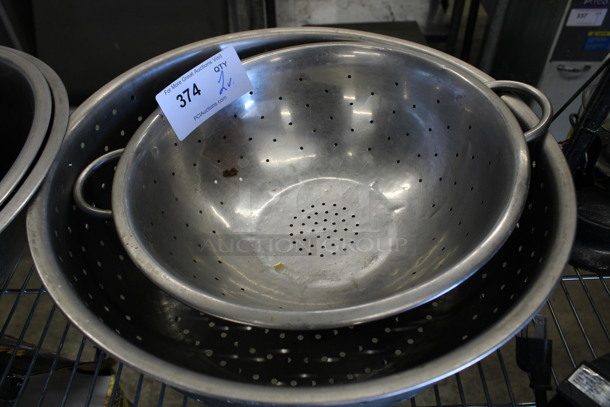 2 Various Metal Colanders. 16x16x5.5, 16x13x5. 2 Times Your Bid! - Image 2 of 3