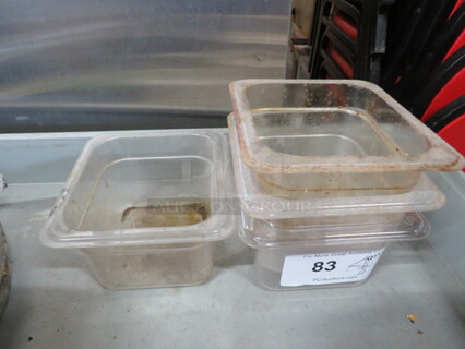 1/6 Size 4 Inch Deep Food Storage Container. 4XBID