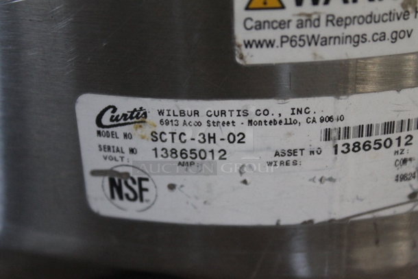 2 Curtis SCTC-3H-02 Stainless Steel Beverage Holder Dispensers. No Lids. 2 Times Your Bid! - Image 4 of 5