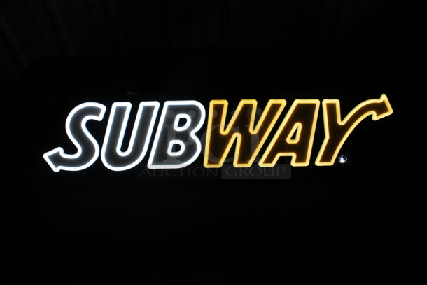 MystiGlo Light Up Subway Sign. Tested and Working! - Image 1 of 4
