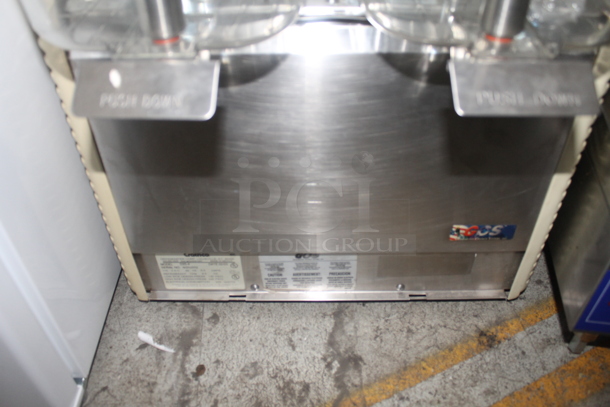 Crathco D25-4 Stainless Steel Commercial Countertop 2 Hopper Refrigerated Beverage Machine. 115 Volts, 1 Phase. Tested and Working! - Image 4 of 5