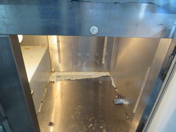 One WORKING Stainless Steel Cool Tech 2 Door Refrigerated Prep Table On Casters. Model# CMPH 48PT. 120 Volt. 48X32X41 - Image 2 of 2