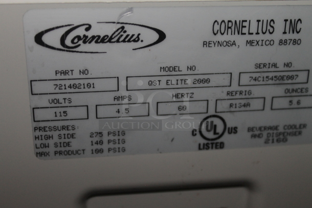 Cornelius QST ELITE 2000 Metal Commercial Countertop Drink Dispenser. 115 Volts, 1 Phase. Cannot Test Due To Missing Power Cord - Image 5 of 5