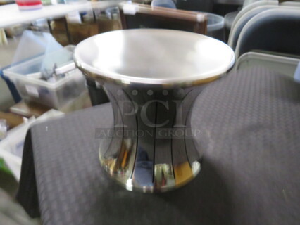 One NEW Vollrath 7 Inch Stainless Steel Hour Glass Riser. #46017
