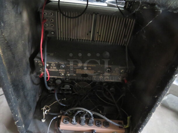 One Media Box WIth 1 Peavey M2600 Mark V Series Power Amplifier., 1 Peavey Deca/700 Digital Energy  Amplifier, 1 Peavey CS-800 Commercial Series Power Amplifier, And 1 Rane AC22 Active Crossover. - Image 2 of 3