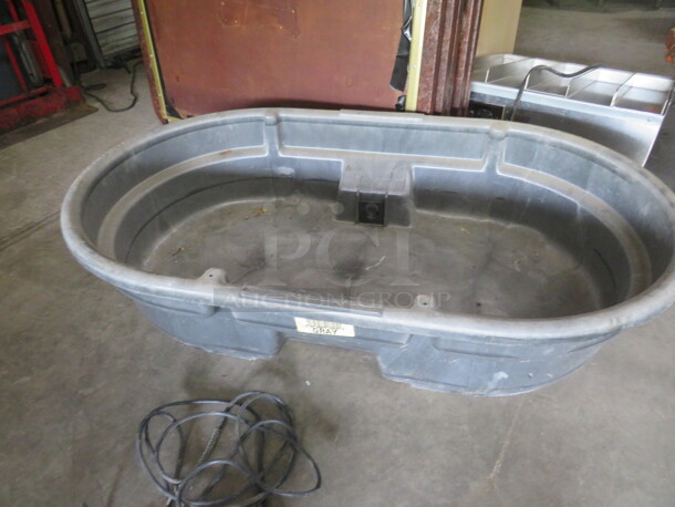 One Poly Ice Down Tub With Drain. 52X31X12