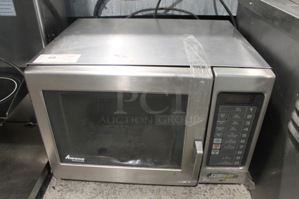 Amana RFS10SW2 Stainless Steel Commercial Countertop Microwave Oven. 120 Volts, 1 Phase. - Image 1 of 8