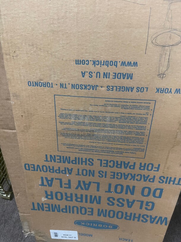 New! Bobrick B-290 1836 24 inch  x 36 inch  Wall-Mounted Mirror with Stainless Steel Welded Frame NSF  - Image 4 of 7