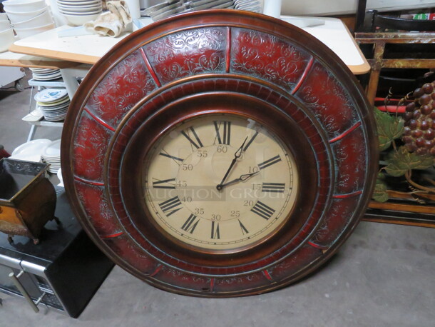 One 36 Inch Round Wall Clock.  - Image 1 of 1