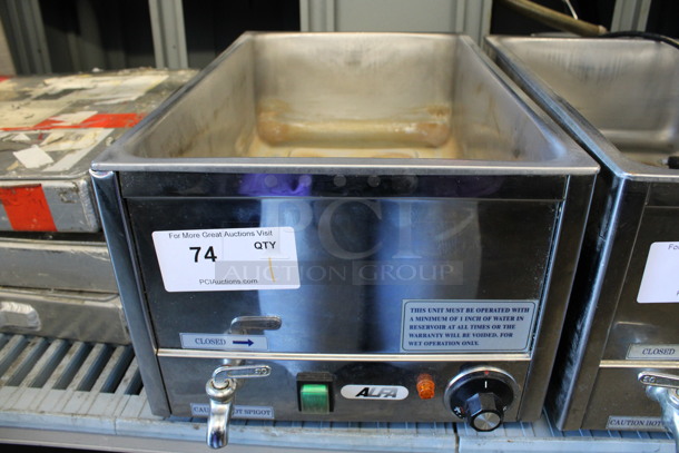 Alfa Model FW9000 Stainless Steel Commercial Countertop Food Warmer. 120 Volts, 1 Phase. 13x23x10. Tested and Working!
