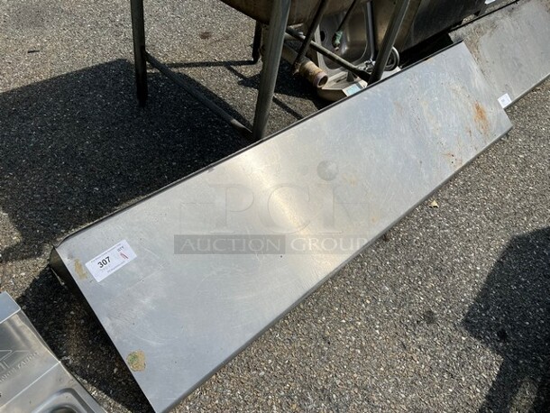 Stainless Steel Shelf w/ Wall Mount Brackets. 72x18x14 - Image 2 of 3