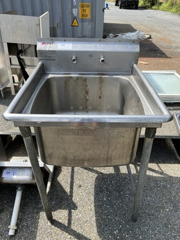 Eagle Stainless Steel Commercial Single Bay Sink. 29x31x45