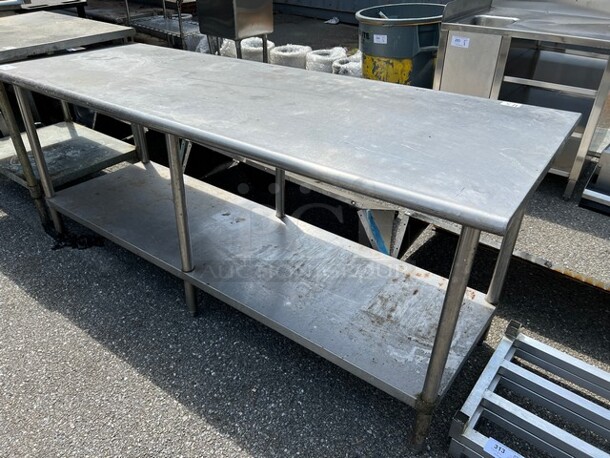 Stainless Steel Table w/ Under Shelf. 84x30x35