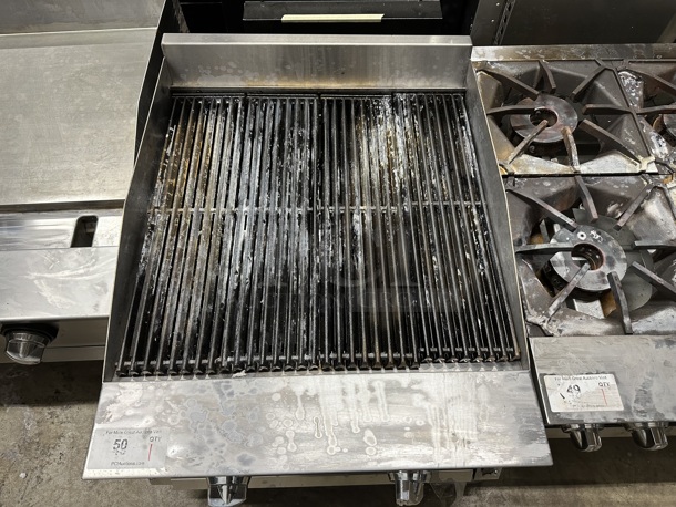 2023 Venancio O24LC Stainless Steel Commercial Countertop Natural Gas Powered Charbroiler Grill. 30,000 BTU.  - Image 2 of 6