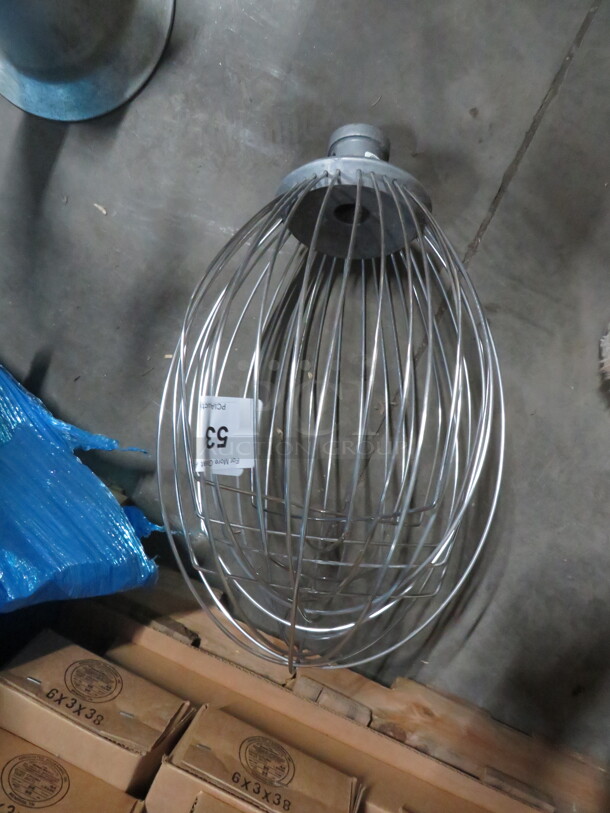 One Stainless Steel Mixer Whip. - Image 1 of 1