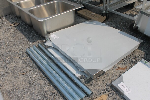 BRAND NEW SCRATCH AND DENT! Regency 600T3030G Commercial Stainless Steel Disassembled Work Table With Undershelf And Galvanized Legs. - Image 3 of 4