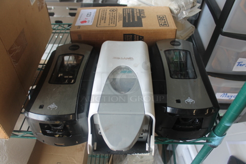 4 Various Wall Mount Soap Dispensers. 4 Times Your Bid!