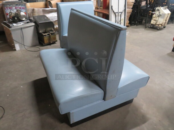 One Double Sided Light Blue Cushioned Seat. 46X44X43 - Image 2 of 3