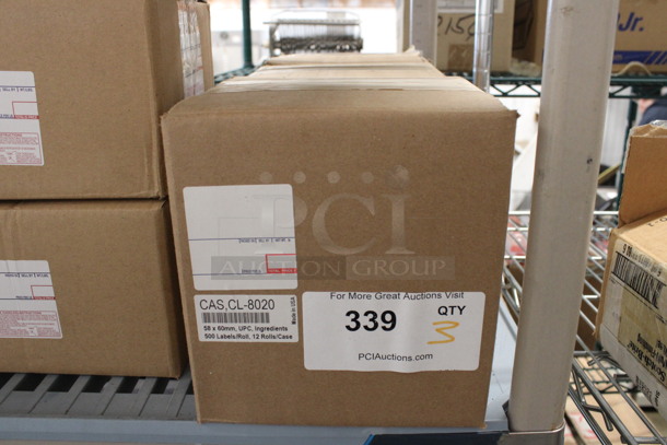 3 BRAND NEW! Boxes of CAS CL-8020 Labels! 3 Times Your Bid!