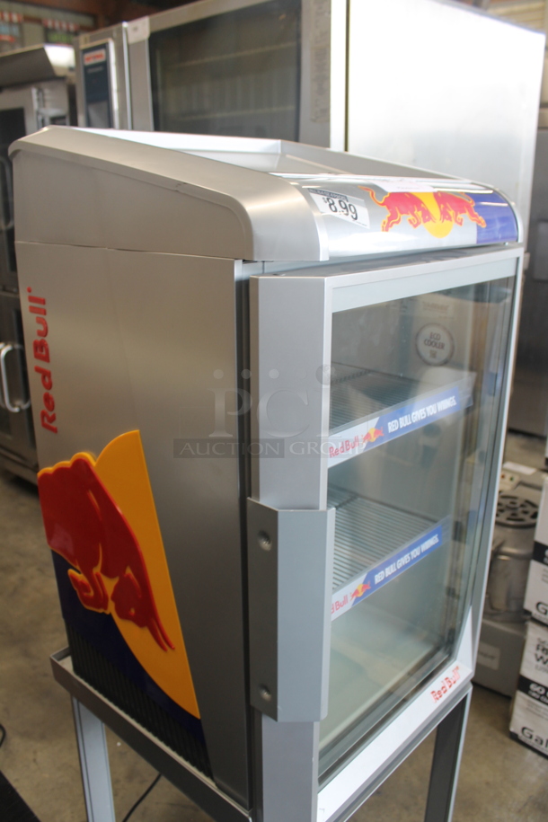 Red Bull RB-GDCT ECO LED Metal Commercial Mini Cooler Merchandiser on Stand. 115 Volts, 1 Phase. Tested and Working! - Image 2 of 8