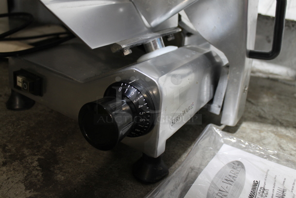 2017 Serv-Ware SLC-12 Stainless Steel Commercial Countertop Meat Slicer w/ Blade Sharpener. 110 Volts, 1 Phase. Tested and Working! - Image 4 of 7