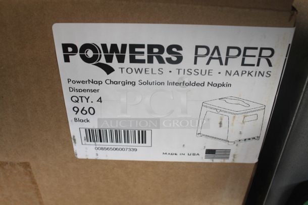 BRAND NEW IN BOX! 4 PowerNap Charging Solution Interfolded Napkin Dispensers, Black. 4 Times Your Bid!  - Image 5 of 5