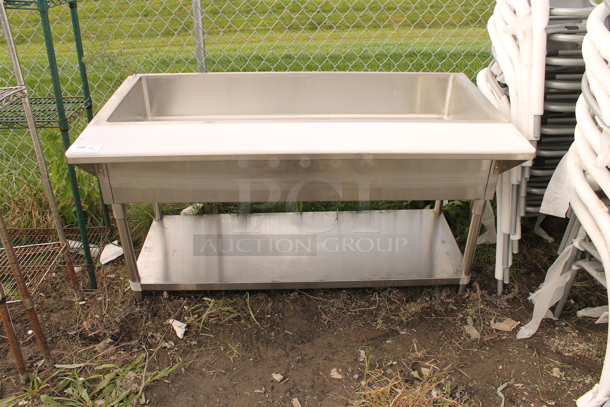 BRAND NEW SCRATCH AND DENT! Stainless Steel Ice Bin w/ Under Shelf. - Image 1 of 3