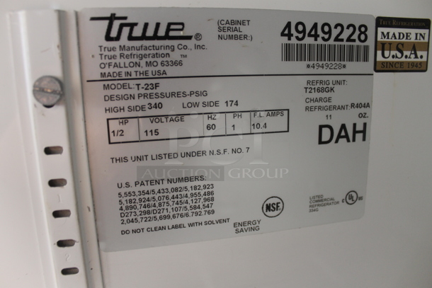 True T-23F 1 Door Stainless Steel Freezer w/ Poly Coated Racks. 115 Volt, 1 Phase. Tested and Working! - Image 5 of 6