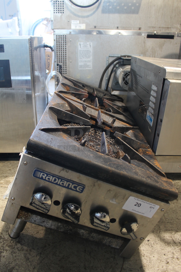 Radiance Stainless Steel Commercial Countertop Natural Gas Powered 2 Burner Range. - Image 3 of 4