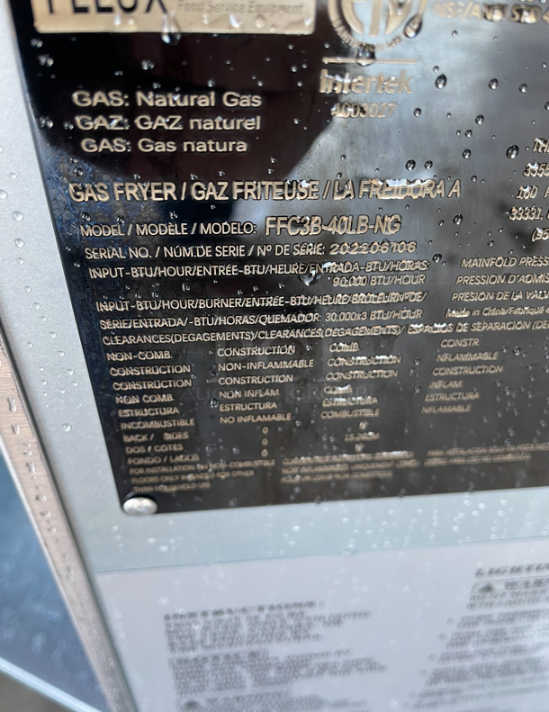 Natural Gas Deep Fryer Felux 40lbs/used one week in the test kitchen like new - Image 4 of 6