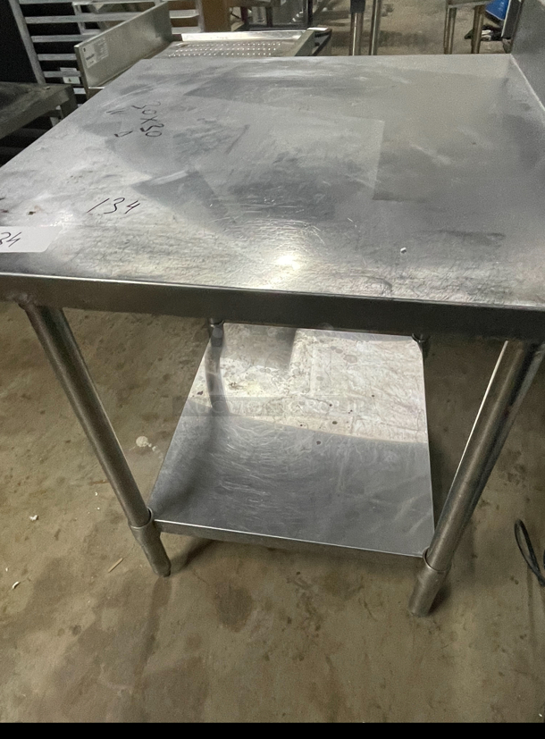 Stainless Steel Work Table w Back Slash  - Image 2 of 2
