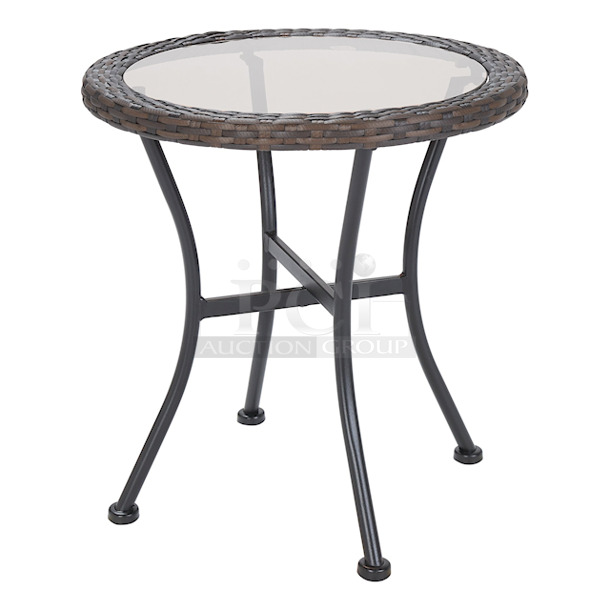 Mainstays Arlington Glen 5 Piece Outdoor Furniture Patio Leisure Set, Beige. Chair dimensions: 26.25" x 28.25" x 32"; 15.7 lbs.
Side table dimensions: 20" D x 19.25"; 6.37 lbs.
Ottoman dimensions: 19.5" x 19" x 12.5"; 8.86 lbs. - Image 7 of 11