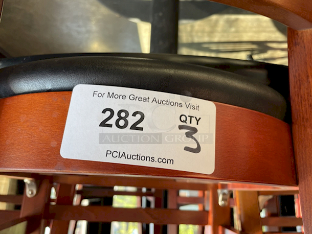 HIGH QUALITY! Restaurant Chairs, Solid Wood With Padded Seats. 3x Your Bid - Image 9 of 9