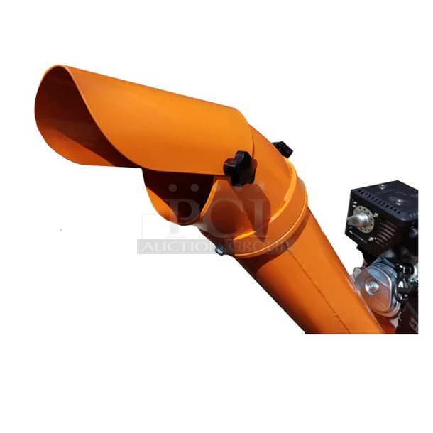 **THIS ITEM IS A LIGHTLY USED RETURN** Kohler PowerKing PK0915 5-Inch 14 HP Tow-Behind Chipper Shredder -. Serial Number: 5109803988. - Max Output: 14 HP at 3600 RPM - Blade Speed: 2530 RPM  - Principal axis rotation direction: counter-clockwise - Max. Chipping Capacity: 5.75 inches - Engine Type: Kohler 14HP CH440 OHV4-stroke - 
Towable with a toolless removable tow bar - Image 9 of 11