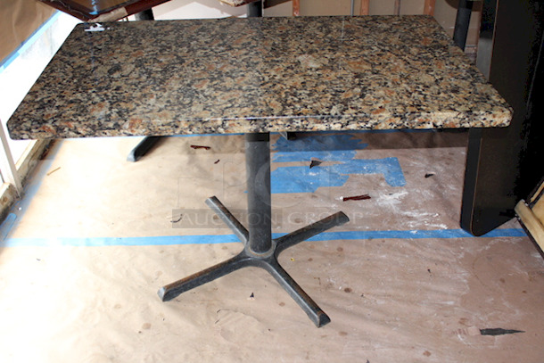 SWEET! Thick Granite Tabletop With Base.       46-1/4x27x30-1/2 - Image 3 of 4