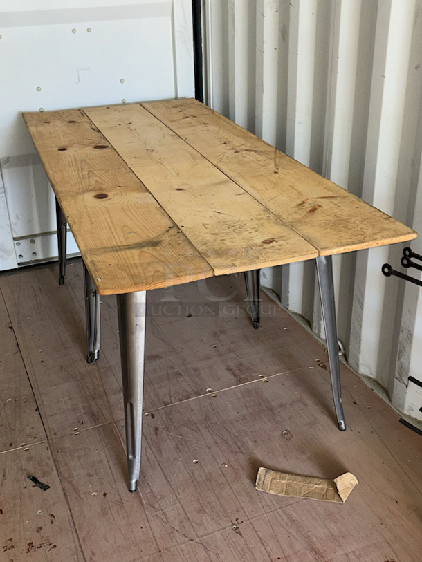 Large 72" Wood Table  - Image 1 of 1