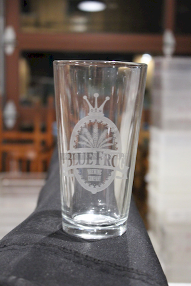 OWN A PIECE OF BLUE FROG HISTORY! Libbey 15385 Restaurant Basics 16 oz. Rim Tempered Tall Mixing Glass / Pint Glass.
24x Your Bid
3-3/8x6-1/4. - Image 1 of 2