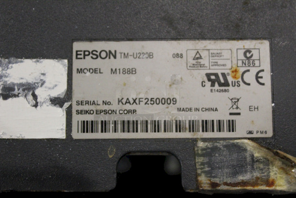 Epson TM-U220B M188B Impact Printer, Point of Sale and Kitchen. 
6.29 x 9.76 x 5.45 - Image 5 of 5