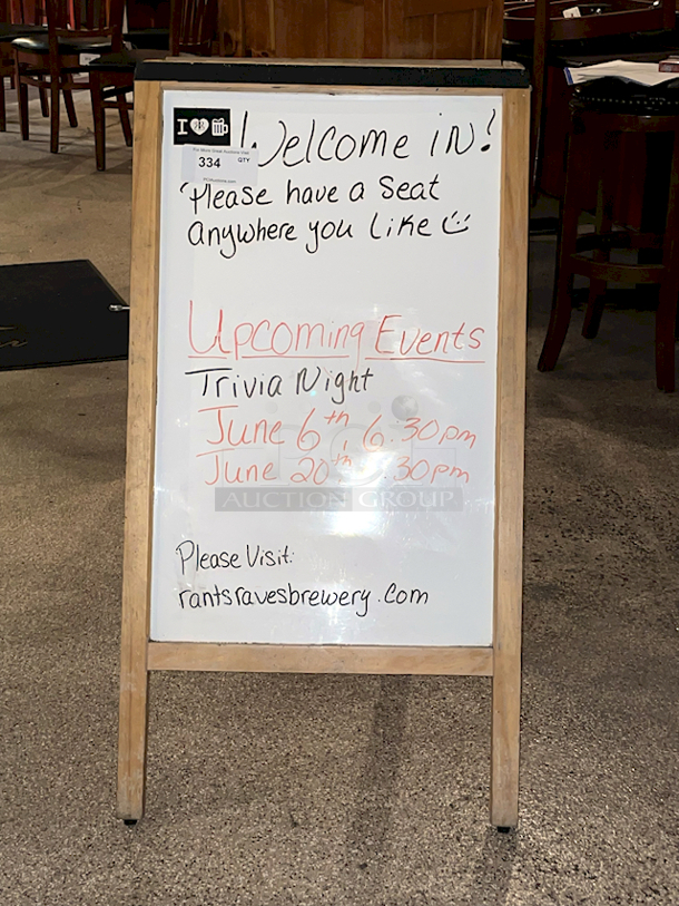 Sandwich Style Dry Erase Collapsable Sign - Image 3 of 4