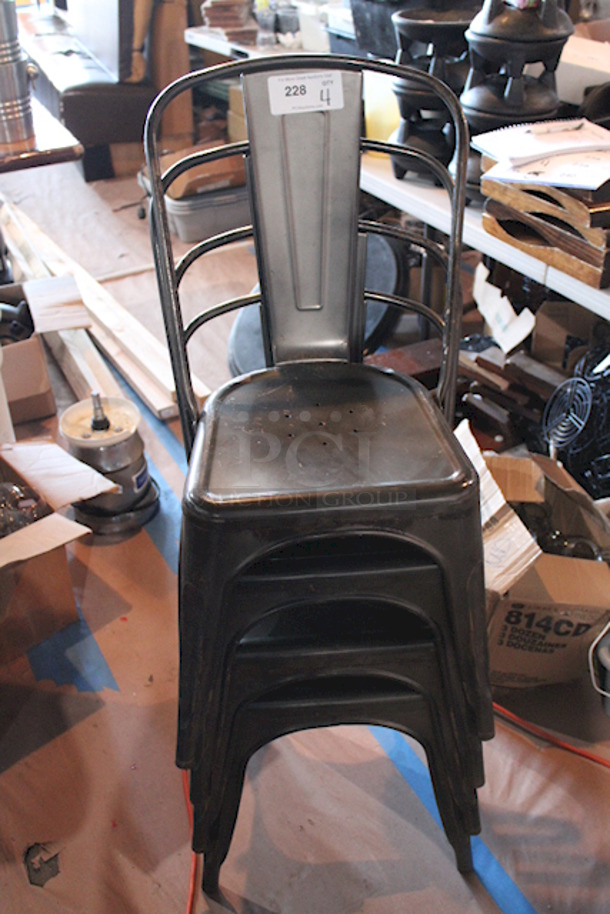 FDW Restaurant Dining Chairs, Indoor/Outdoor, Metal, 18 Inch Seat Height. 4x Your Bid - Image 7 of 7