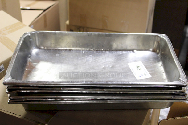 SWEET! 2-1/2" Deep Full Size Hotel Pans, Stainless Steel. 20-3/4x12-3/4x2-1/2. 5x your Bid  - Image 2 of 2