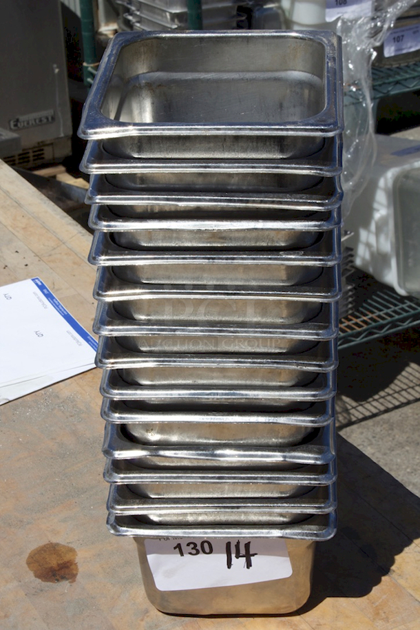 Stainless Steel 1/4 Pans x 4