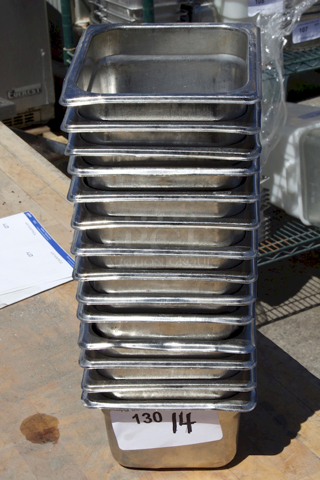 Stainless Steel 1/4 Pans x 4". 14x Your BId